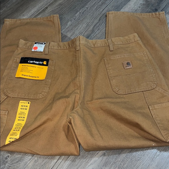 Carhartt Men's Tan Original Dungaree Pants Sz 42x30 nwt - Picture 4 of 6